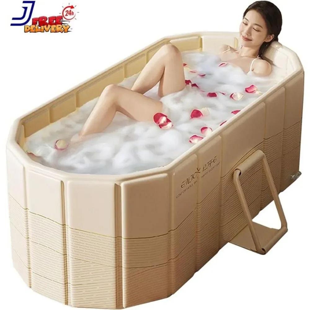 Portable Foldable Bathtub 47 Inch Large Freestanding Adult Open Box 7035FT